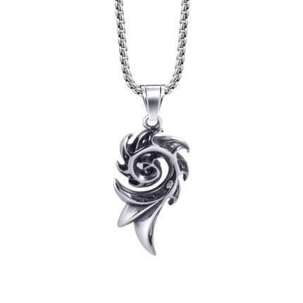 Phoenix Flame Spiral Necklace